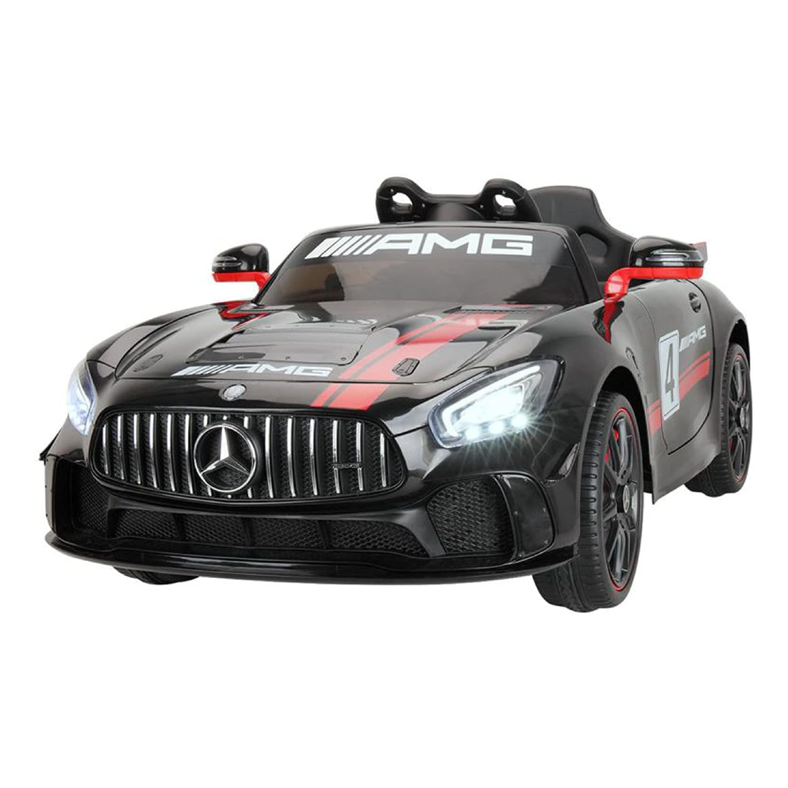 TOBBI 12V Kids Battery-Powered Ride On Toy Mercedes-Benz Car, Black (Open Box) - VMInnovations