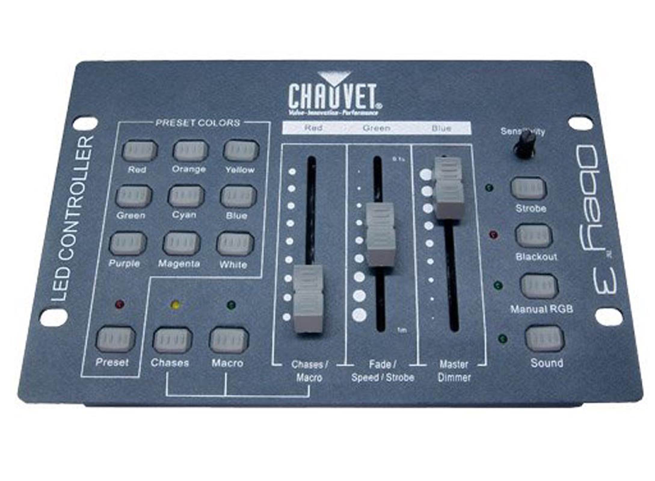 CHAUVET DJ OBEY-3 3 Channel DMX-512 LED Light Controller w/ 25' Cable DMX3P25FT