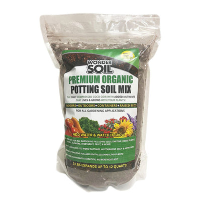 Wonder Soil Premium Organic Potting Soil Mix Amendment for Plants, 3 Pound Bag