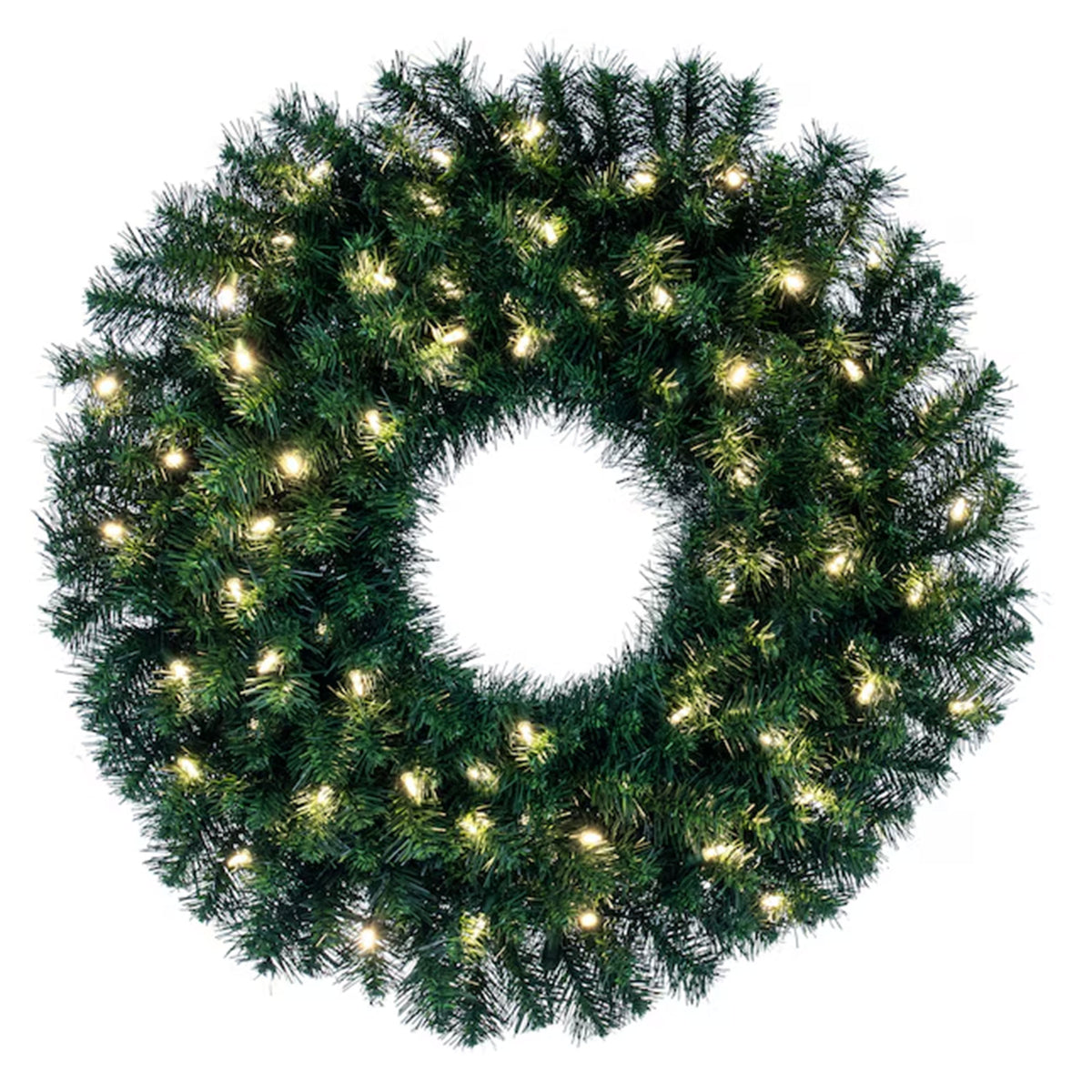 Vickerman Douglas Fir 30 Inch Artificial Pre Lit Christmas Wreath w/ LED Lights