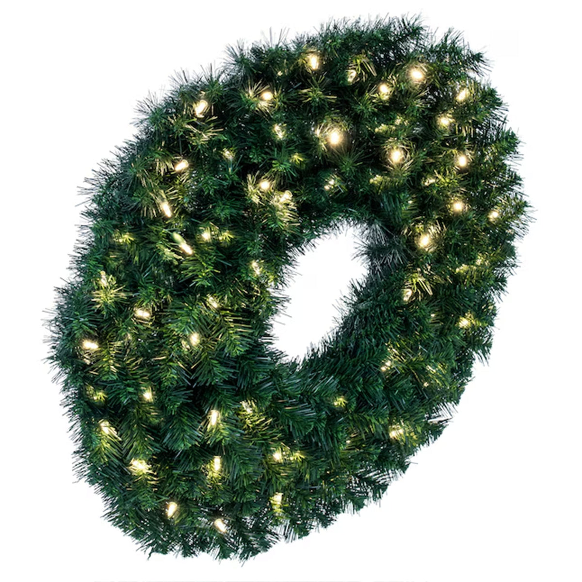 Vickerman Douglas Fir 30 Inch Artificial Pre Lit Christmas Wreath w/ LED Lights