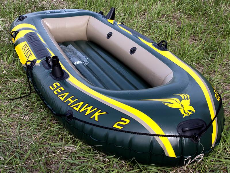 INTEX Seahawk 2 Inflatable Boat Set w/Oars & Pump (Open Box)(2 Pack)