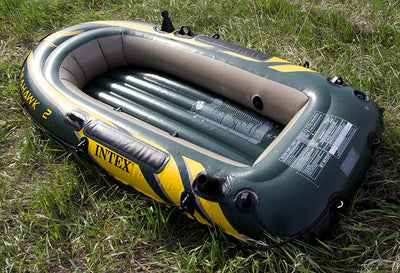 INTEX Seahawk 2 Inflatable Boat Set w/Oars & Pump (Open Box)(2 Pack)