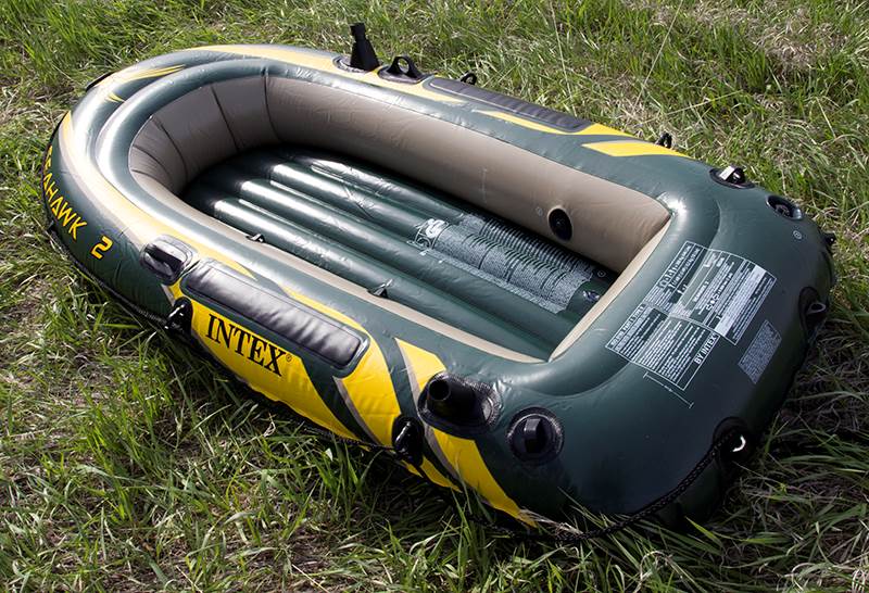 INTEX Seahawk 2 Inflatable Boat Set w/Oars & Pump (Open Box)(2 Pack)