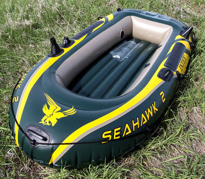 INTEX Seahawk 2 Inflatable Boat Set w/Oars & Pump (Open Box)(2 Pack)