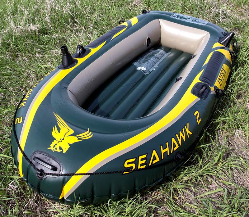 INTEX Seahawk 2 Inflatable Boat Set w/Oars & Pump (Open Box)(2 Pack)