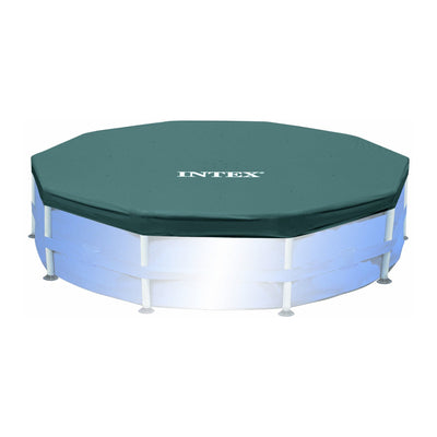 Intex 15 Foot Round Frame Easy Set Above Ground Swimming Pool Cover (2 Pack) - VMInnovations