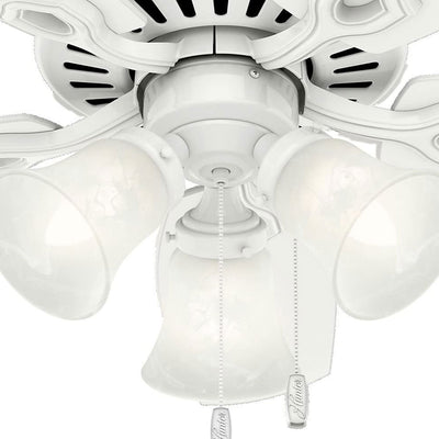 Hunter 42" Traditional Builder Ceiling Fan with 3 LED Lights, White (Open Box)