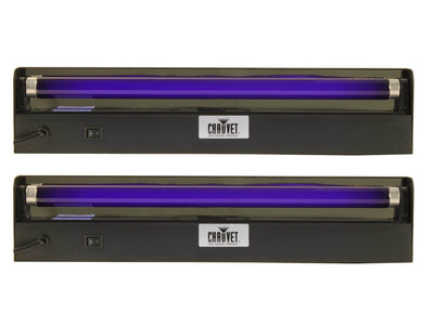 2) Chauvet DJ NVF18 18" UV Black Light 15 Watt Blacklights w/ Reflector | NV-F18