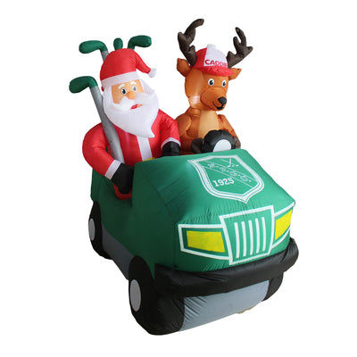 A Holiday Company 5.5 Ft Tall Inflatable Golfing Santa Holiday Lawn Decoration