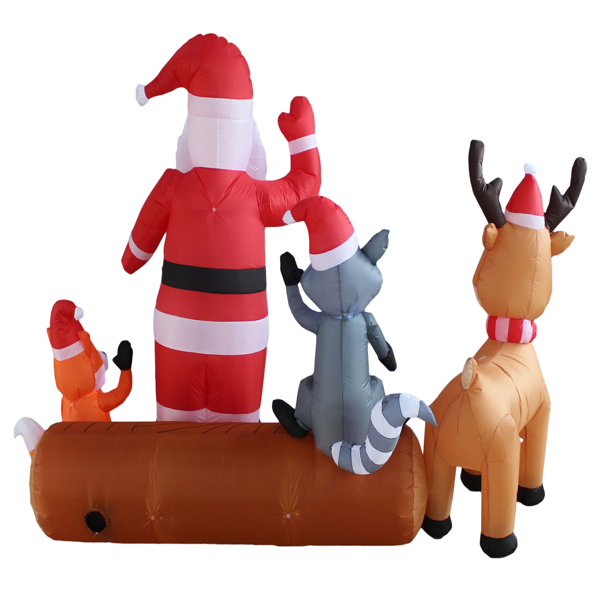 A Holiday Company 8 Ft Wide Santa & Forest Friends Holiday Decoration (Open Box) - VMInnovations