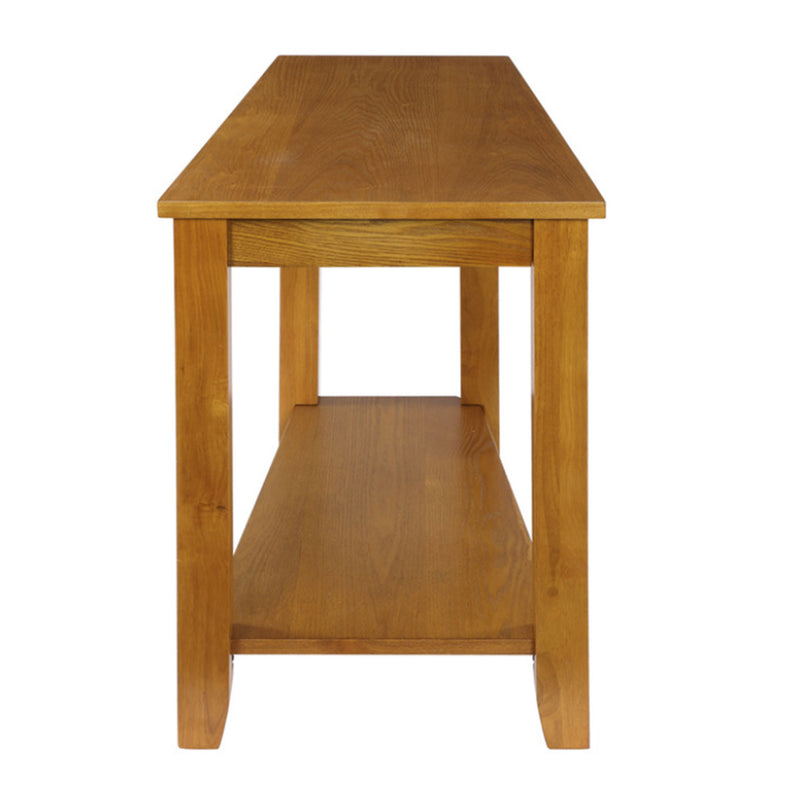 Homelegance Elwell Wood Living Room Wedged Chairside Side Table, Oak (Used)