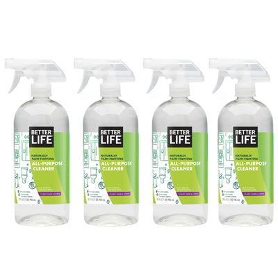 Better Life Naturally Filth Fighting All Purpose Cleaner, Sage & Citrus (4 Pack)