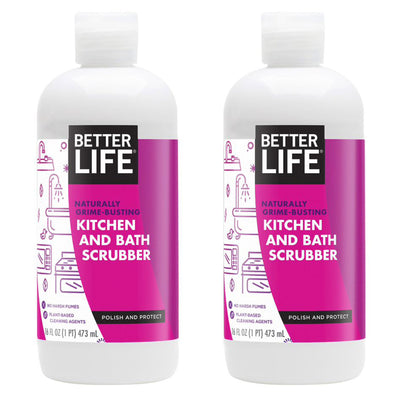 Better Life Grime Busting Kitchen & Bath Scrubber 16 Ounces, Unscented (2 Pack)