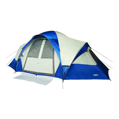Wenzel Pinyon 10 Person 10 x 8 Feet All Weather Dome Family Camping Tent, Blue