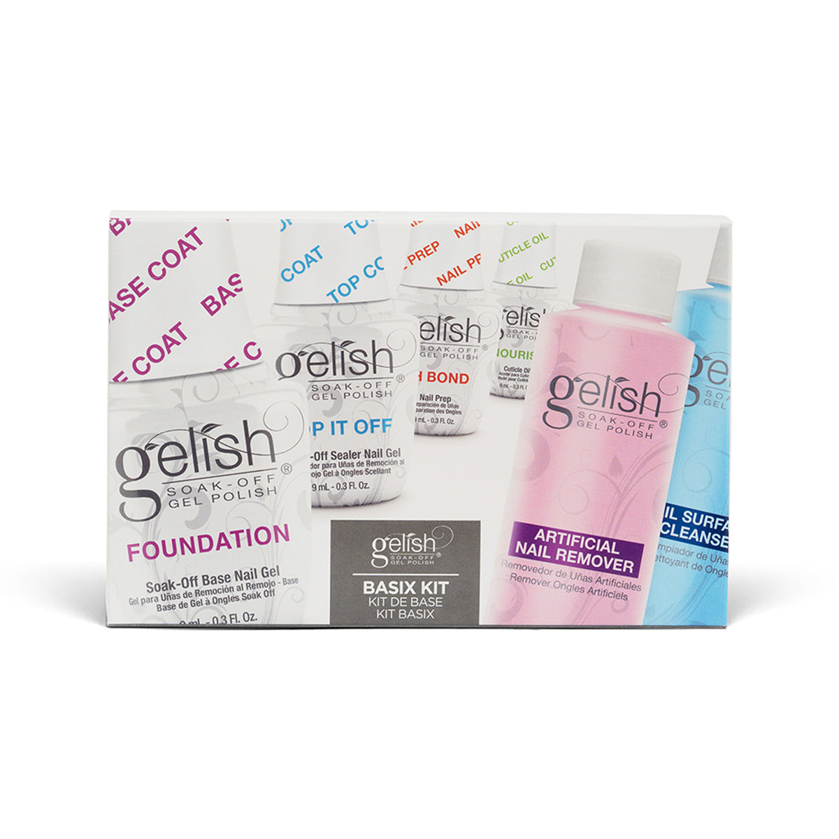 Gelish Marilyn Collection 9mL Soak Off Gel Nail Polish Set & Basix Care Kit