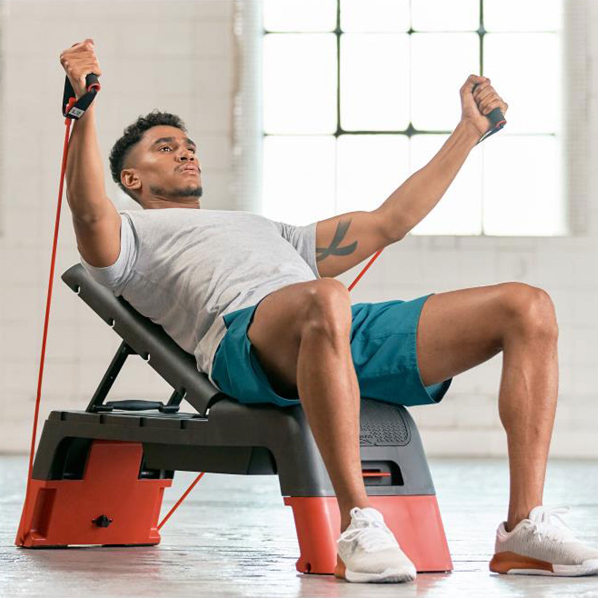 Reebok Fitness Multipurpose Aerobic and Strength Training Workout Deck, Red