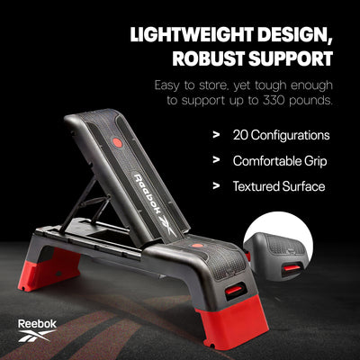Reebok Fitness Multipurpose Aerobic and Strength Training Workout Deck, Red