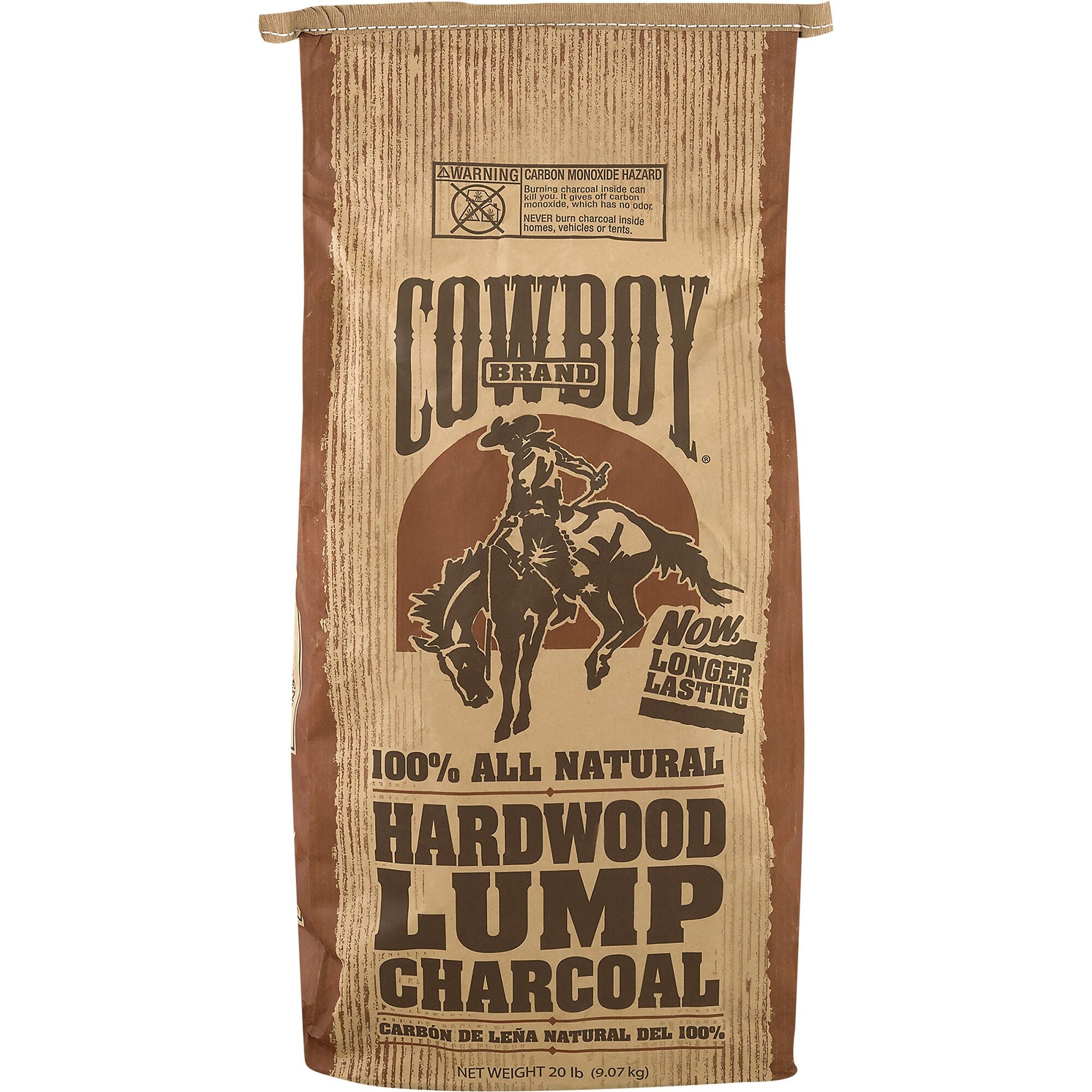 Cowboy Natural Hardwood Lump Charcoal for Grilling and Smoking, 20 Pound Bag (Open Box)