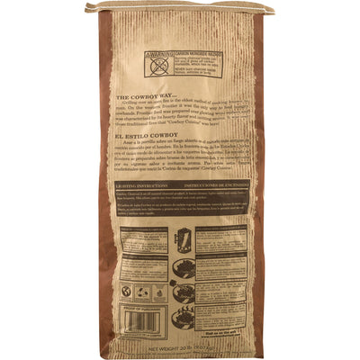 Cowboy Natural Hardwood Lump Charcoal for Grilling and Smoking, 20 Pound Bag (Open Box)