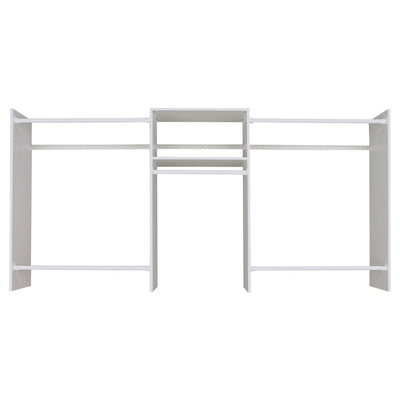 Easy Track 2 Shelf Basic Storage Starter Closet Organizer System, Honey Blonde