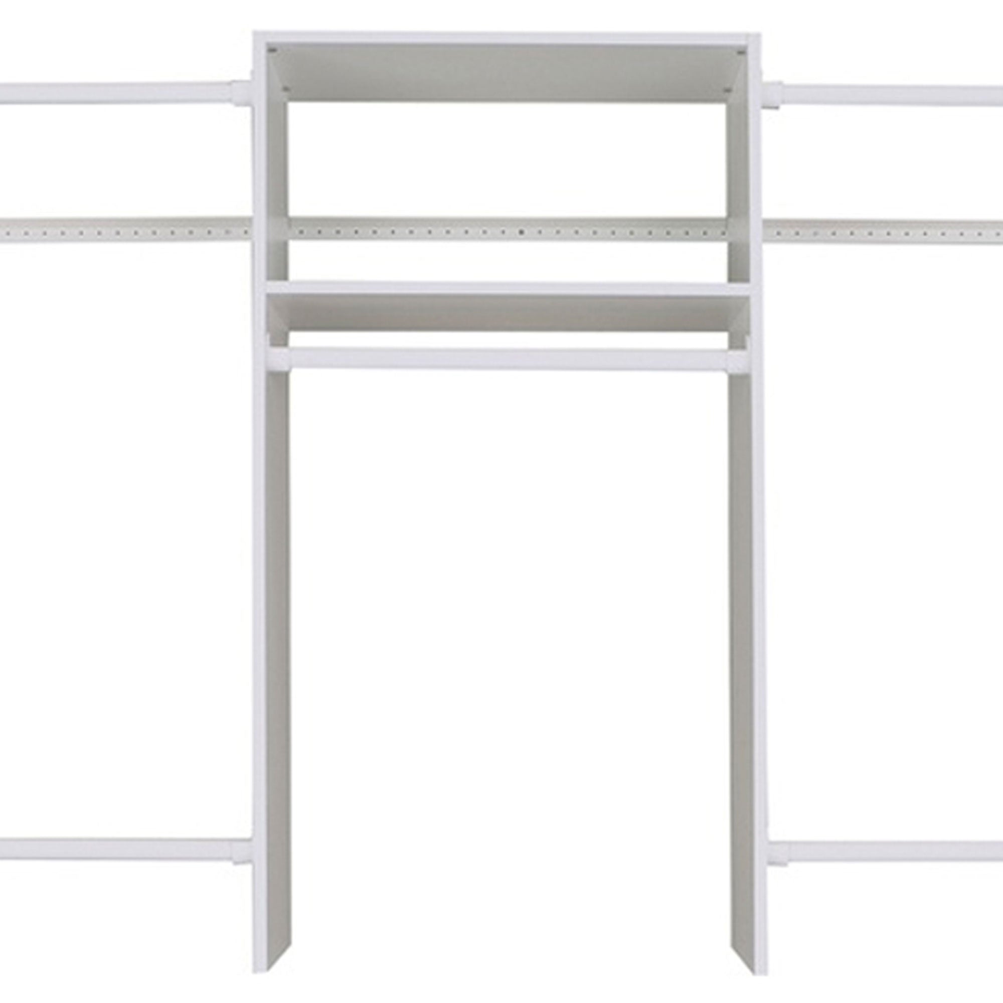 Easy Track 2 Shelf Basic Storage Starter Closet Organizer System, Honey Blonde