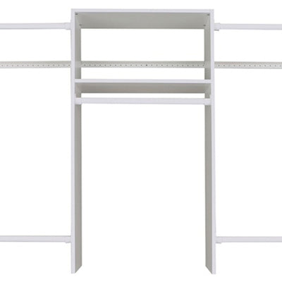 Easy Track 2 Shelf Basic Storage Starter Closet Organizer System, Honey Blonde