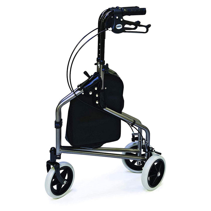 Lumex 609201P 3 Wheel Cruiser Lightweight Adjustable Rollator, Pewter Metallic