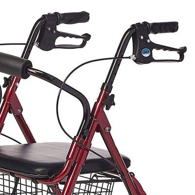 Lumex Lite Junior Light & Compart 4 Wheel Rollator for Youth Burgundy (Open Box) - VMInnovations