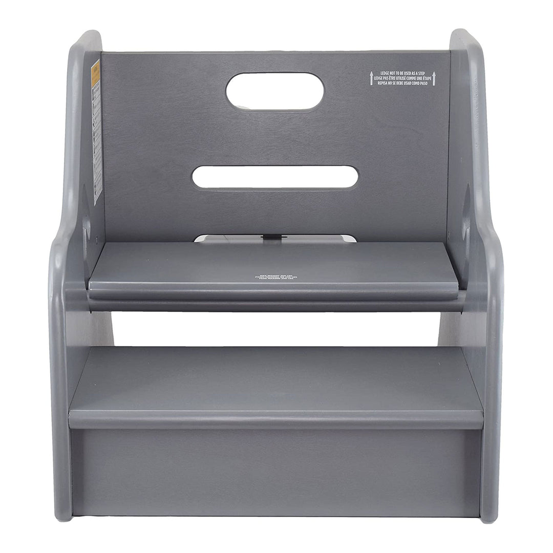 Little Partners Growing Adjustable Height Wooden Step Stool, Earl Grey (Used)