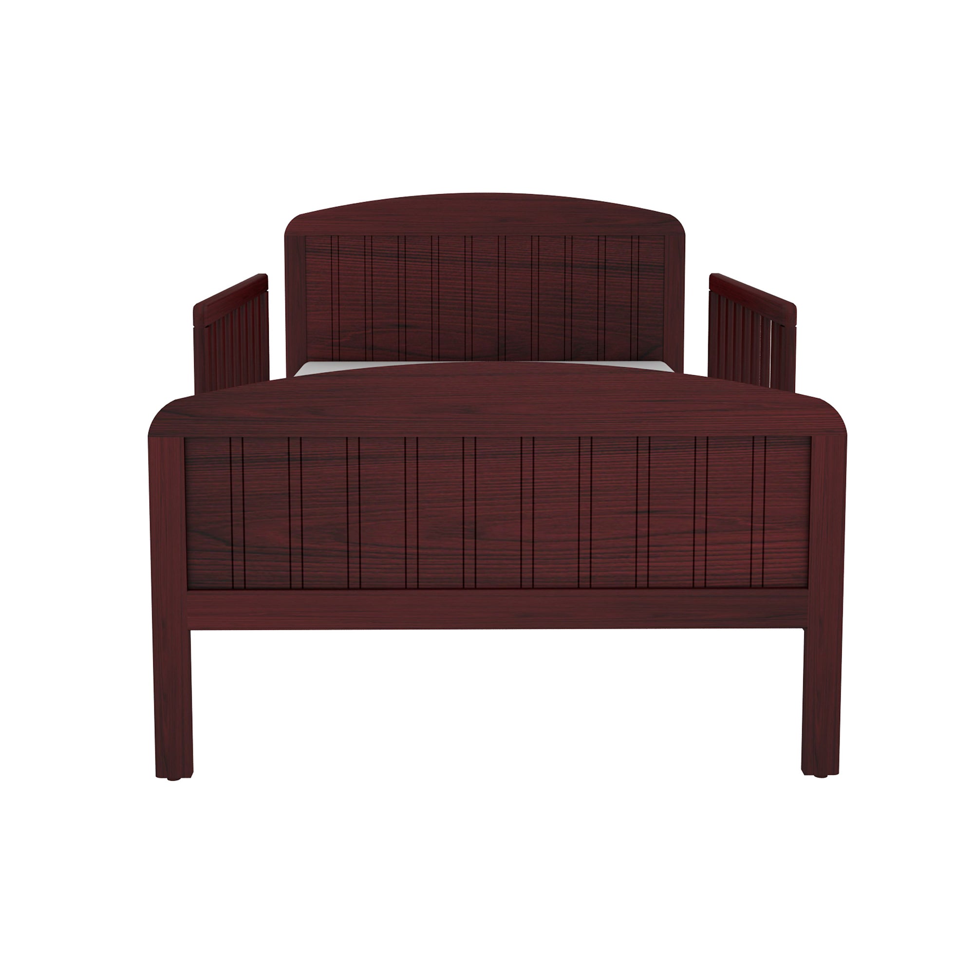 Rack Furniture Harrisburg Solid Wood Toddler Kids Bed with Side Rails, Cherry