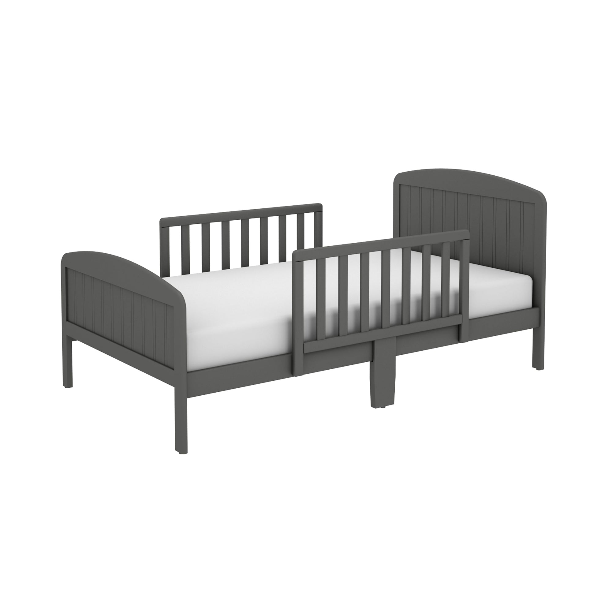 Rack Furniture Harrisburg Solid Wood Toddler Kids Bed with Side Rails, Earl Grey
