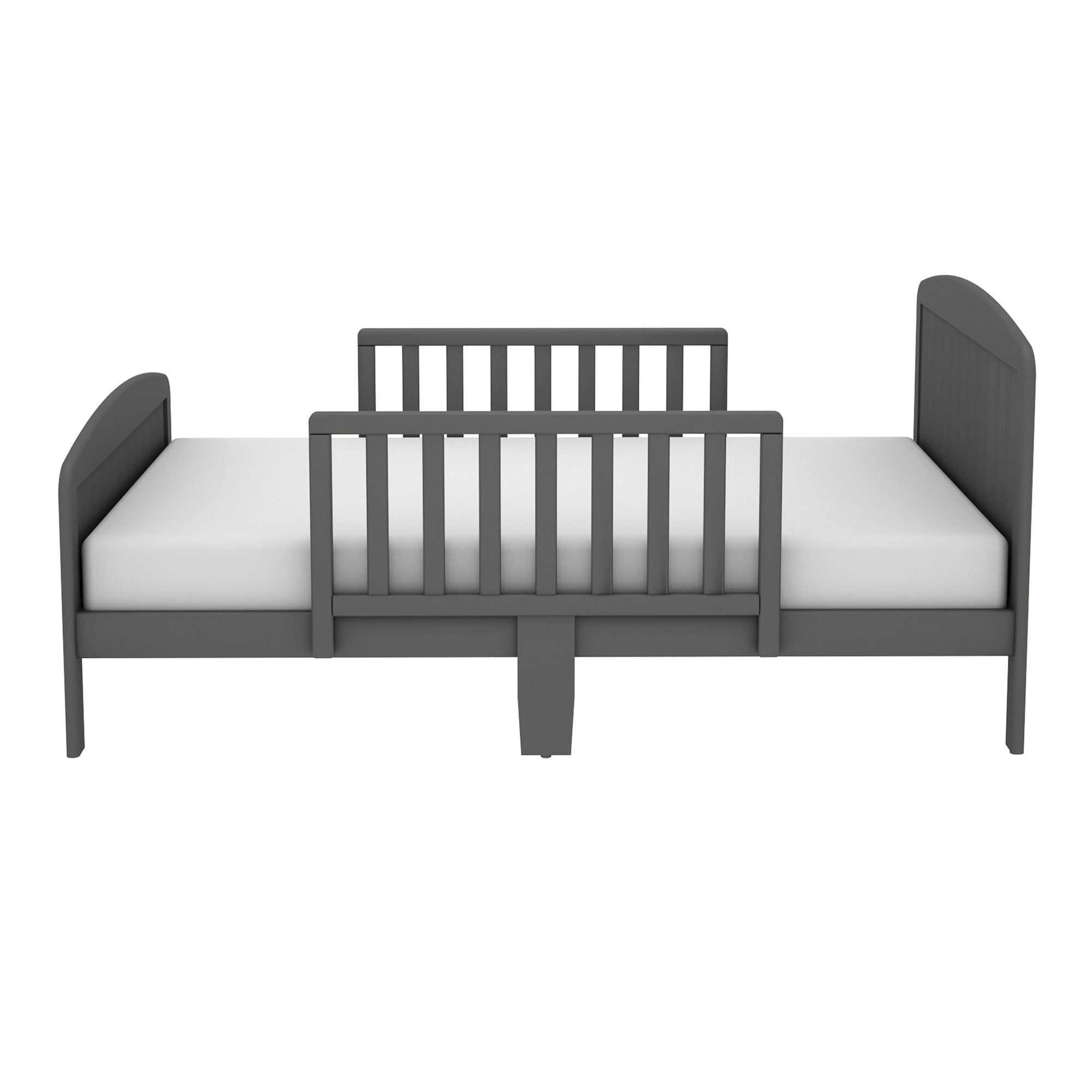 Rack Furniture Harrisburg Solid Wood Toddler Kids Bed with Side Rails, Earl Grey