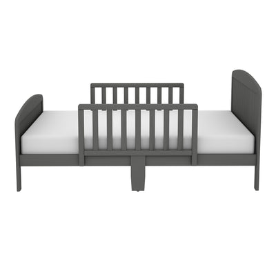 Rack Furniture Harrisburg Solid Wood Toddler Kids Bed with Side Rails, Earl Grey