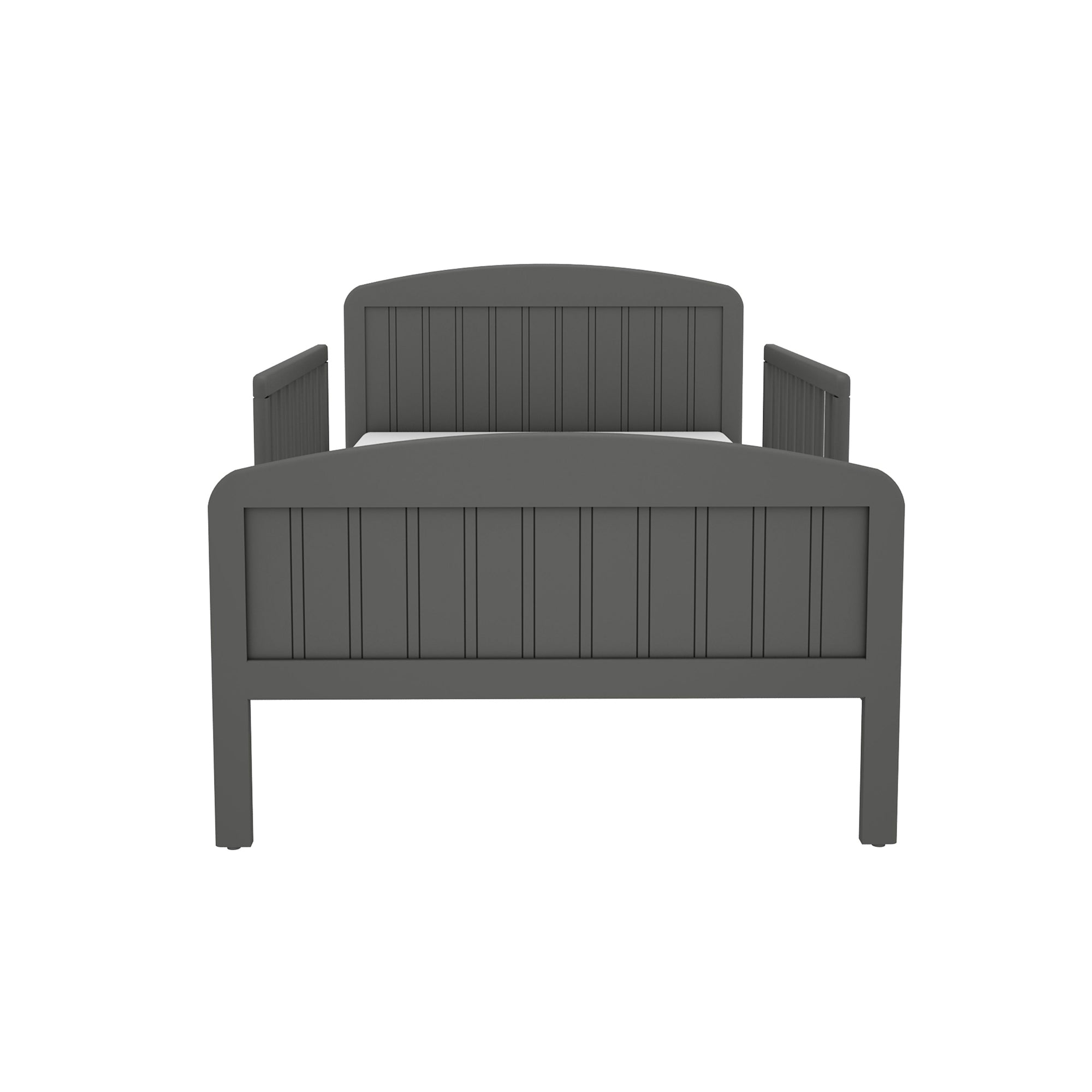 Rack Furniture Harrisburg Solid Wood Toddler Kids Bed with Side Rails, Earl Grey