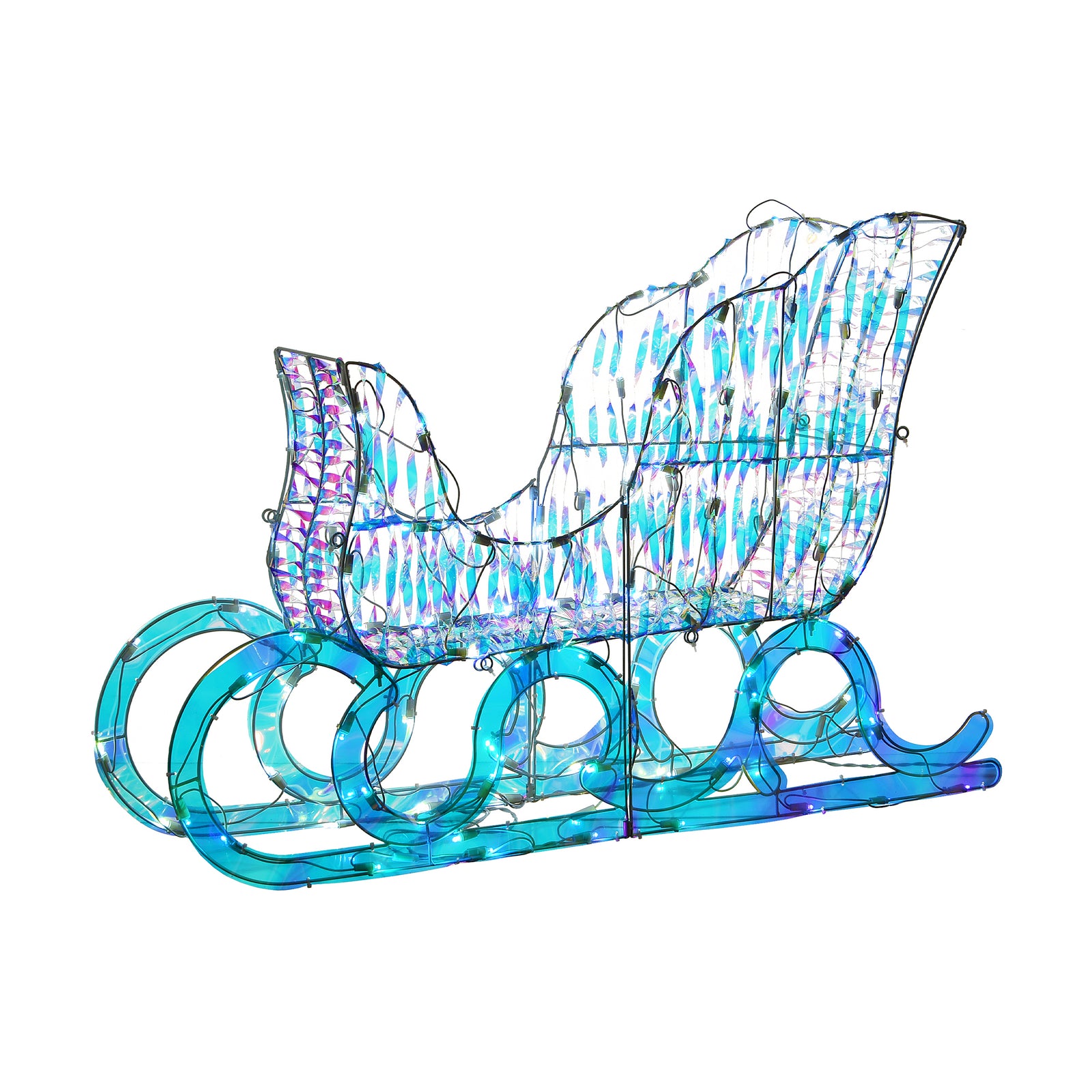 National Tree Company 26 Inch Iridescent Santa's Sleigh, LED Lights (Open Box) - VMInnovations