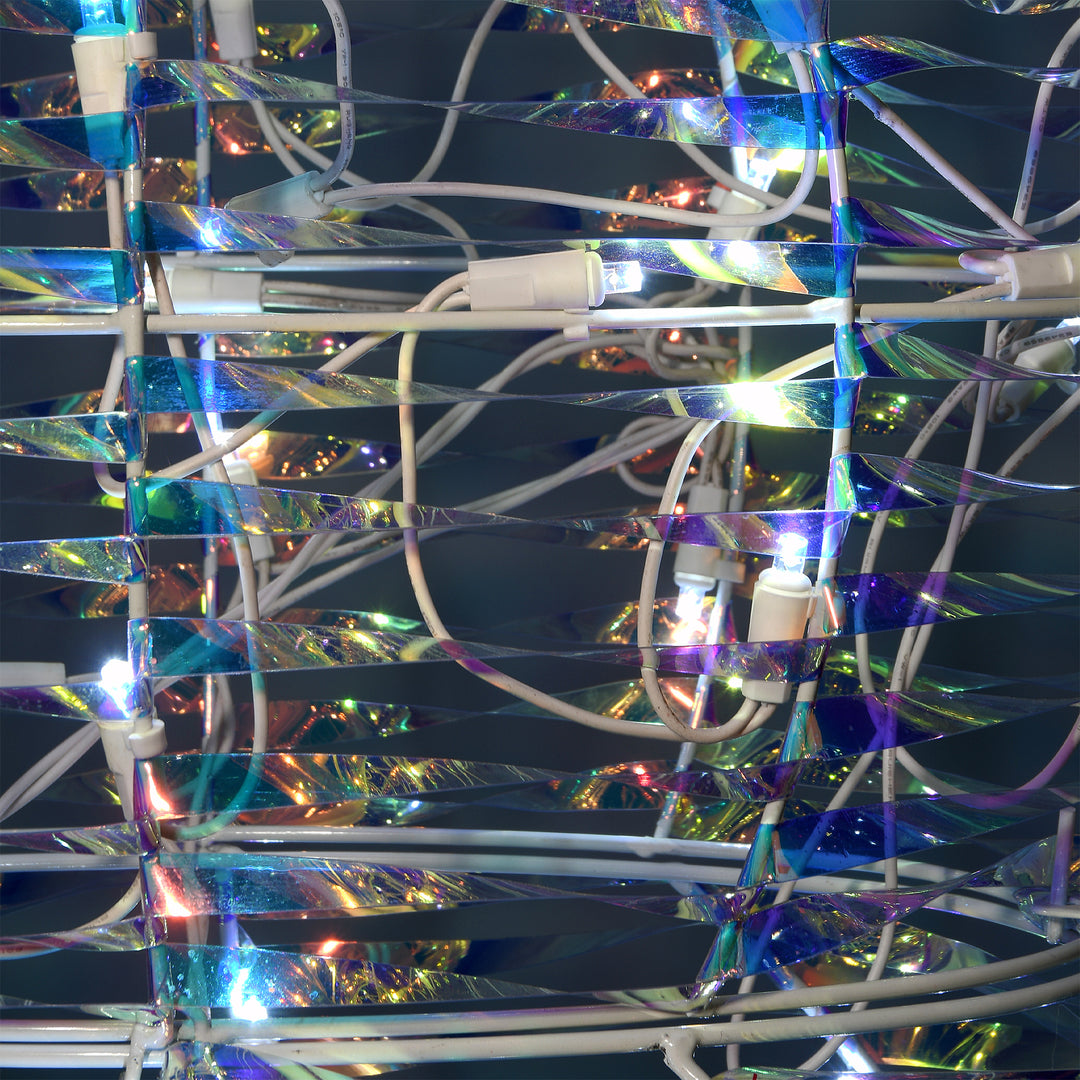 National Tree Company 48" Iridescent Snowman Decoration with 105 LEDs (Open Box) - VMInnovations