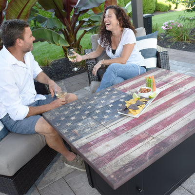 Endless Summer The Americana 40x28 In Rectangular Patio Gas Fire Pit (Open Box)