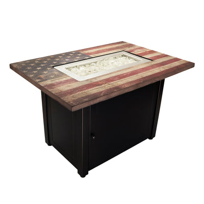 Endless Summer The Americana 40x28 In Rectangular Patio Gas Fire Pit (Open Box) - VMInnovations