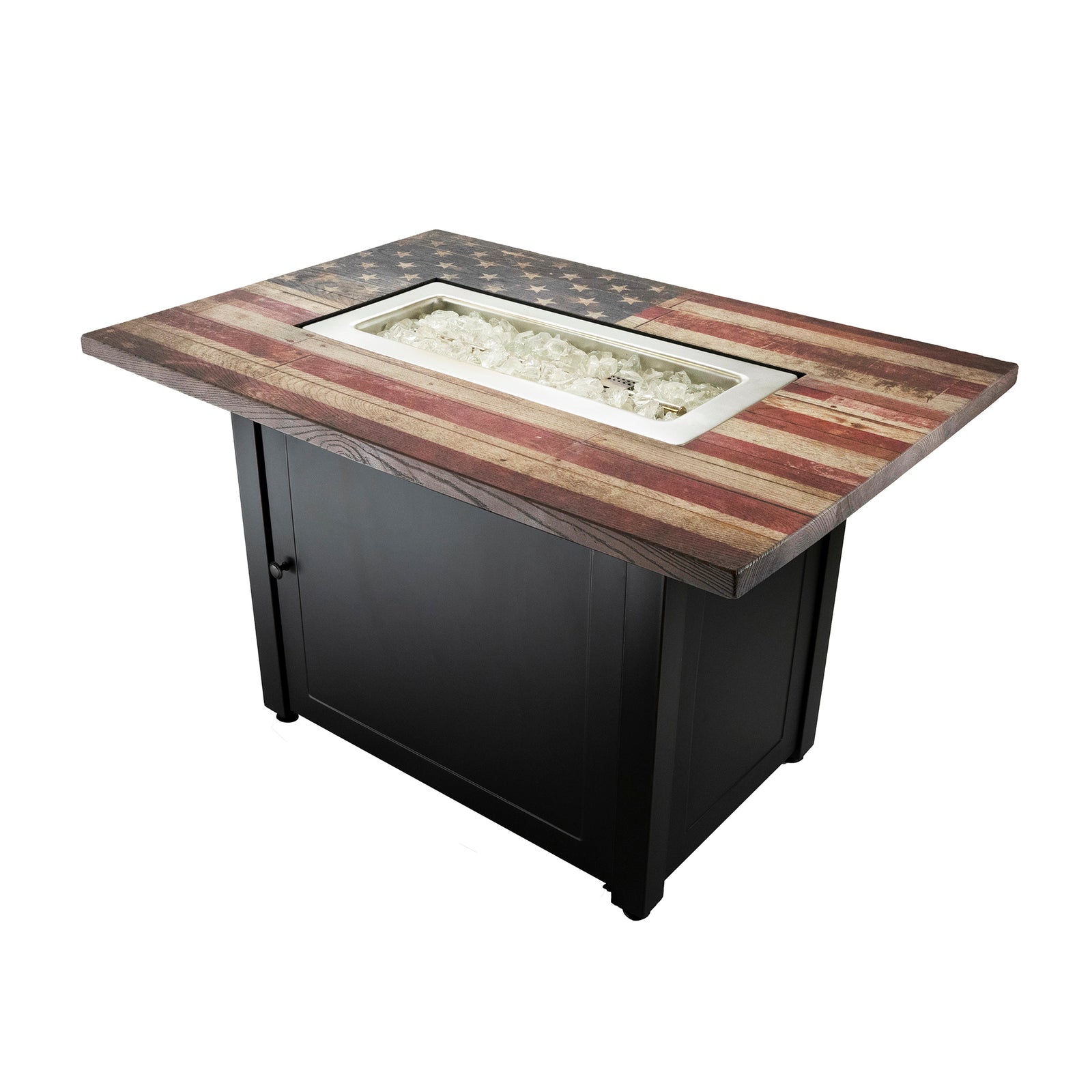 Endless Summer The Americana 40,000 BTU LP Gas Fire Pit w/ American Flag - VMInnovations