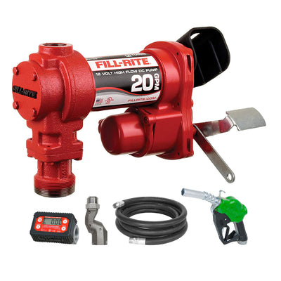 Fill-Rite FR4204H 12V Transfer Pump Kit with Nozzle, Hose, and Digital Display