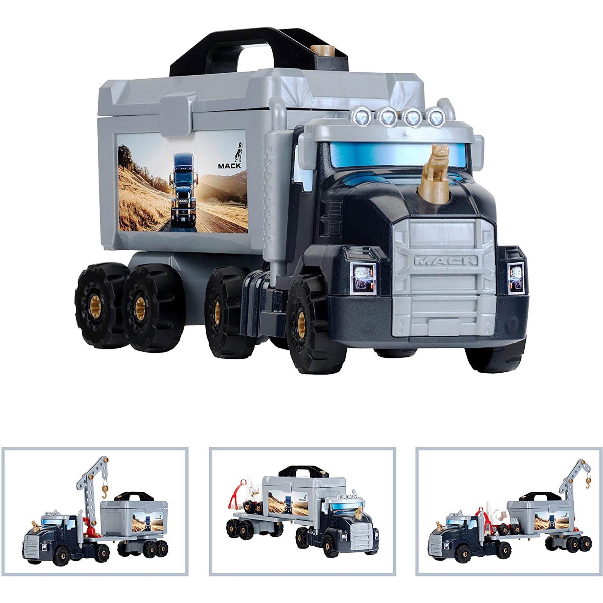 Theo Klein 89Pc MACK Truck Semi 4-1 Tool Set Building Toy for Ages 3 & Up (Used) - VMInnovations