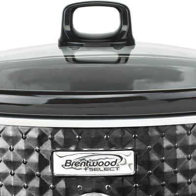 Brentwood SC-136BK 3.5 Quart Kitchen Electric Slow Cooker Pot,  Black (Open Box) - VMInnovations