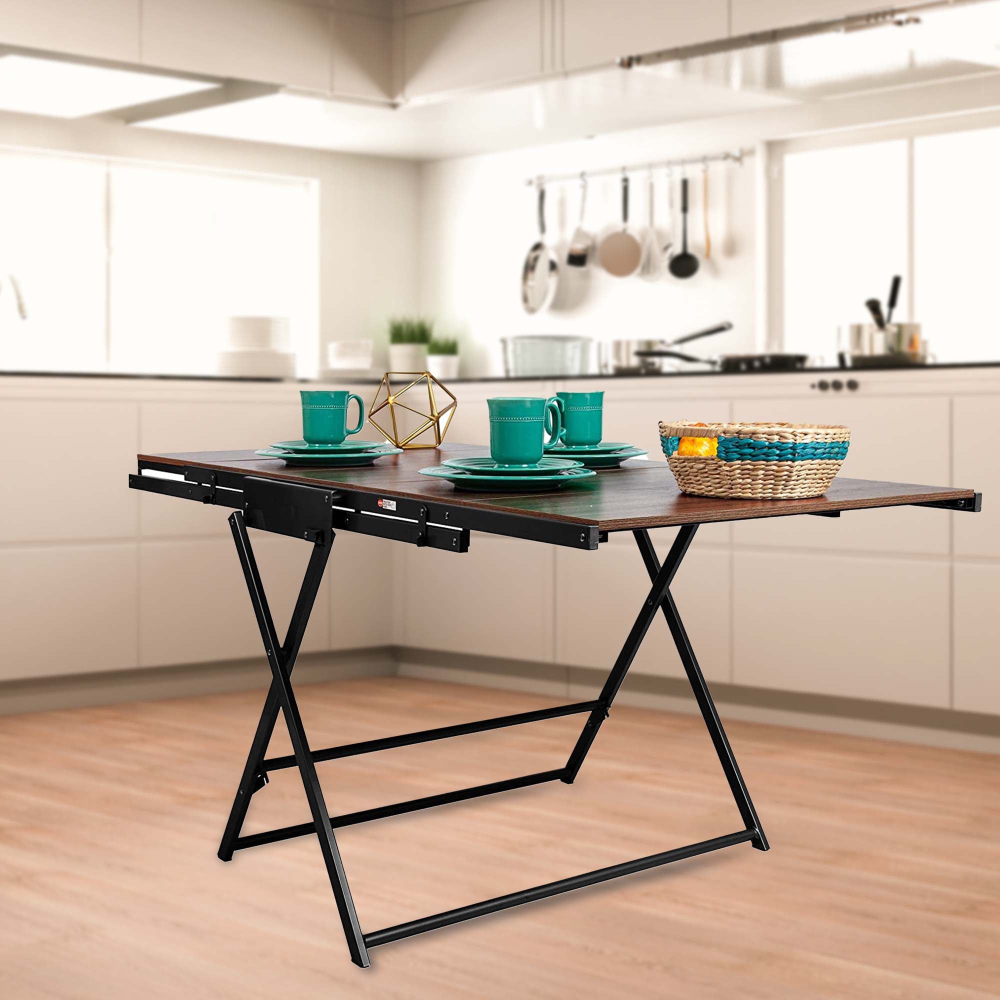 Origami 2 in 1 Multifunctional Wooden Storage Shelf To Table Desk Unit(Open Box) - VMInnovations