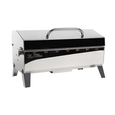 Kuuma Stow N' Go 160 Portable Stainless Steel Charcoal Grill w/ Foldable Legs