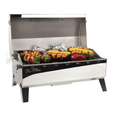 Kuuma Stow N' Go 160 Portable Stainless Steel Charcoal Grill w/ Foldable Legs