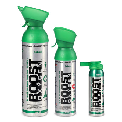 Boost Oxygen Canned Natural Oxygen Inhaler 2L, 5L, & 10L Bottles, Flavorless - VMInnovations