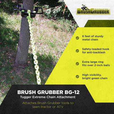 Brush Grubber Tugger Extreme Chain for Attaching Brush Grubber Tools to Vehicle