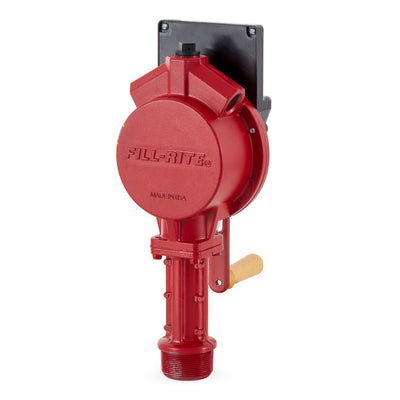 Fill-Rite FR112C Fuel Transfer Rotary Hand Pump w/ Suction Pipe, Hose, & Counter