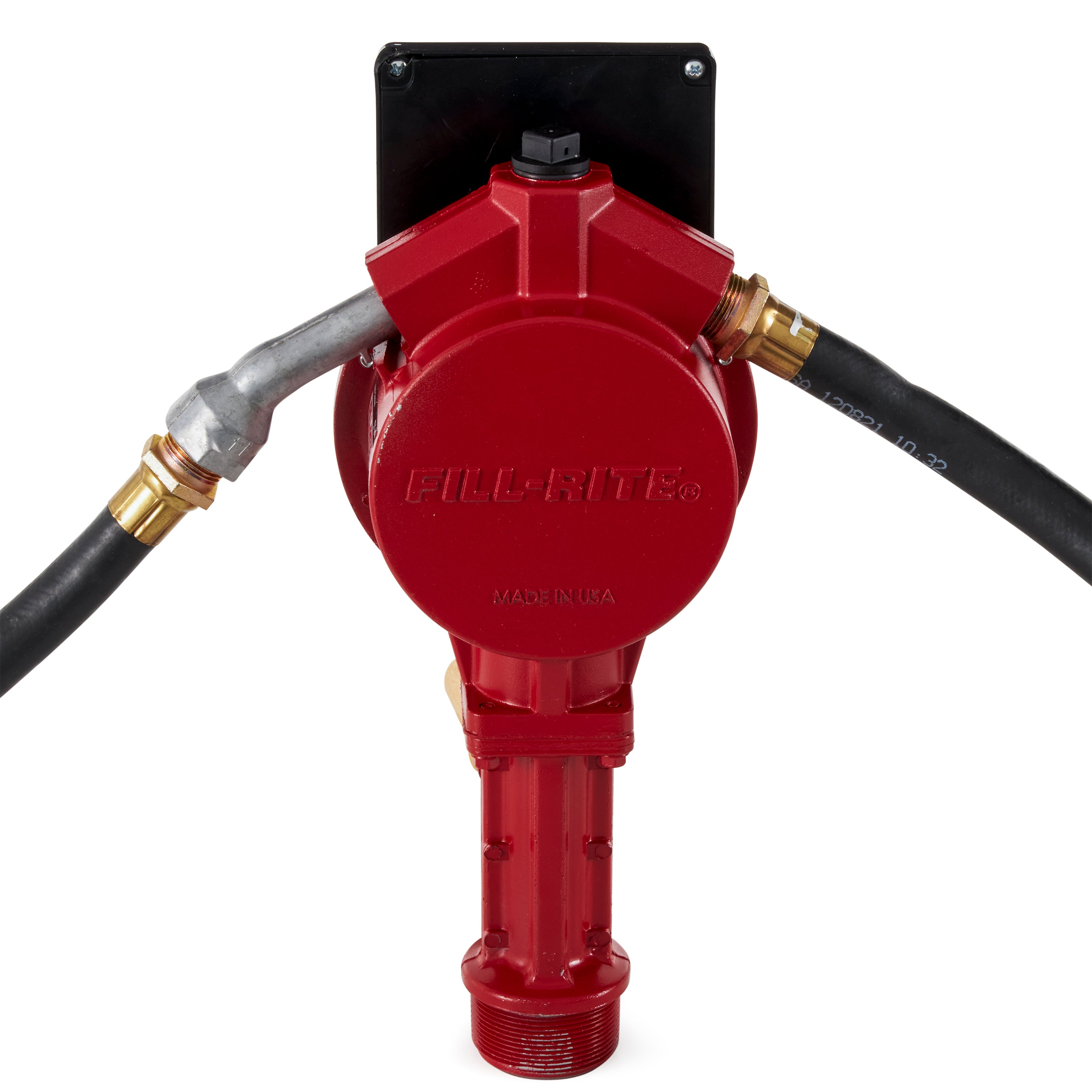 Fill-Rite FR112C Fuel Transfer Rotary Hand Pump w/ Suction Pipe, Hose, & Counter